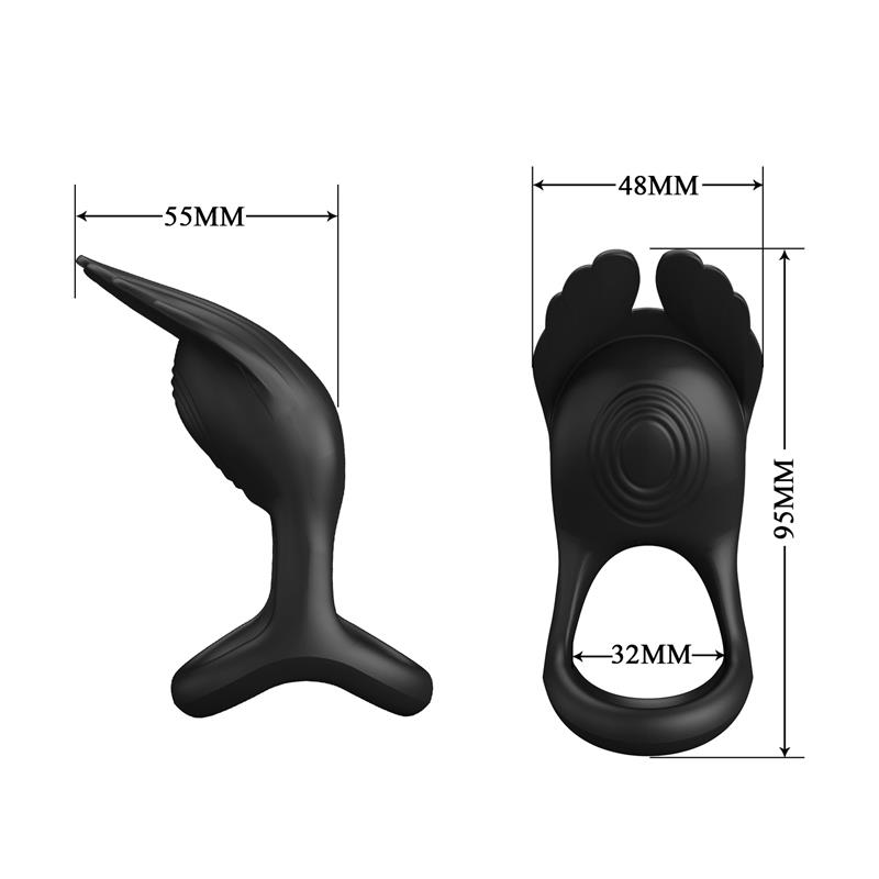 Silas Vibrating Penis Ring Black ā Image 8
