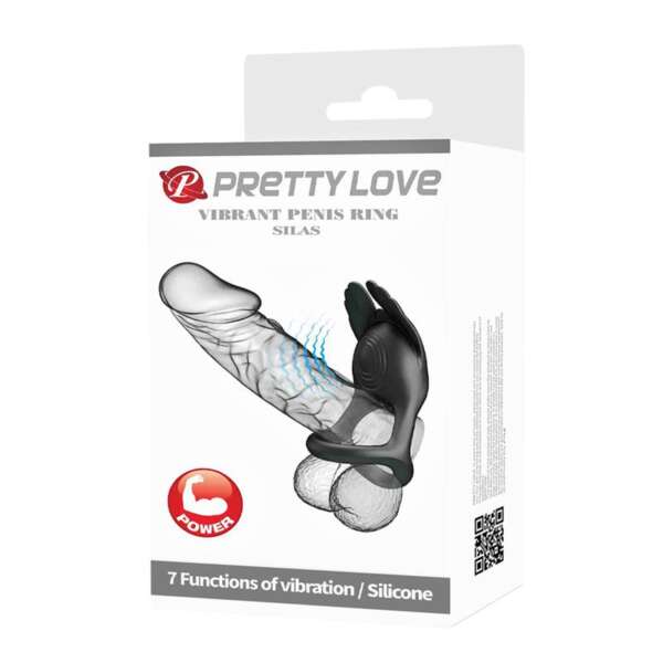 Silas Vibrating Penis Ring Black – Image 11