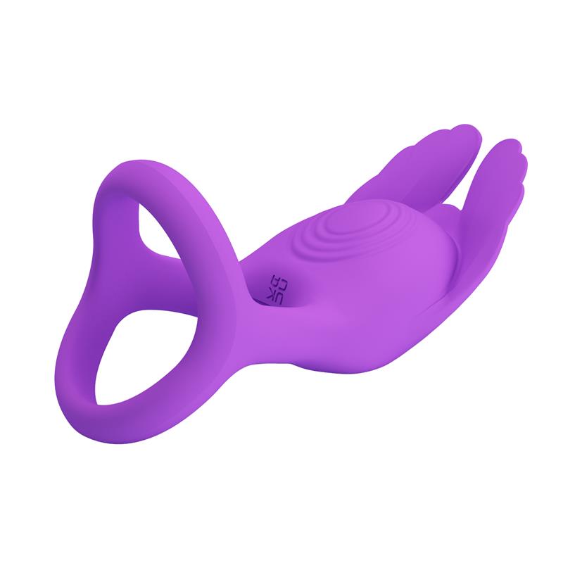 Silas Vibrating Penis Ring Purple - Imagen 3