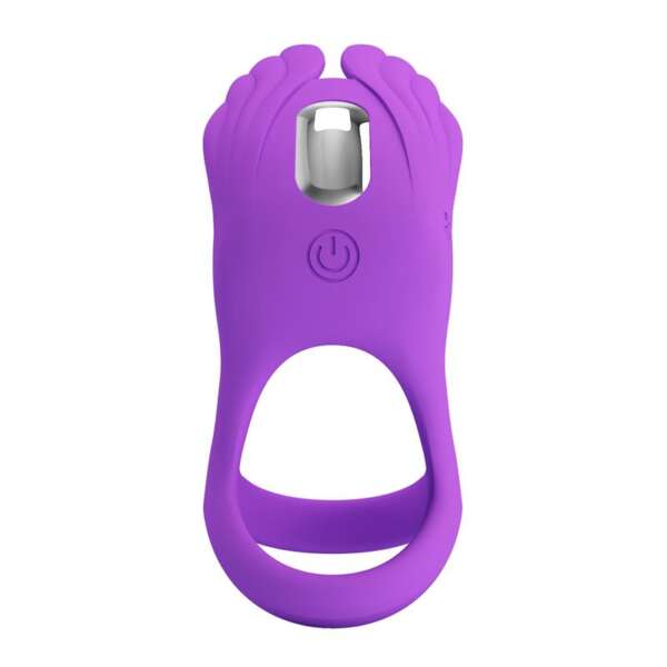 Silas Vibrating Penis Ring Purple – Image 4