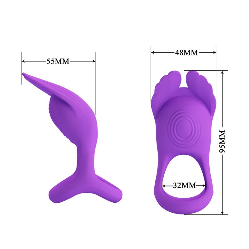 Silas Vibrating Penis Ring Purple ā Image 5