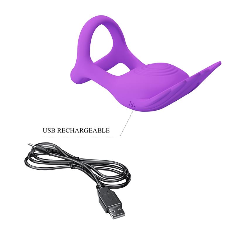 Silas Vibrating Penis Ring Purple ā Image 6