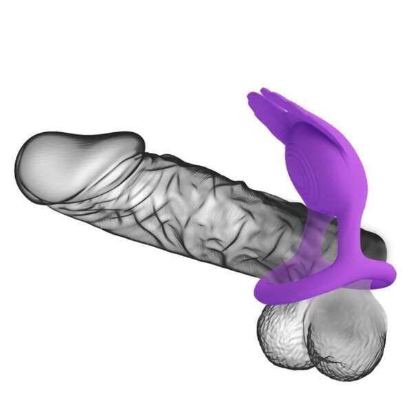 Silas Vibrating Penis Ring Purple – Image 8