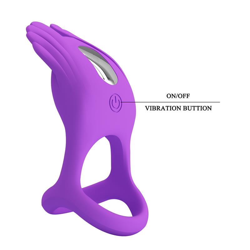Silas Vibrating Penis Ring Purple ā Image 9