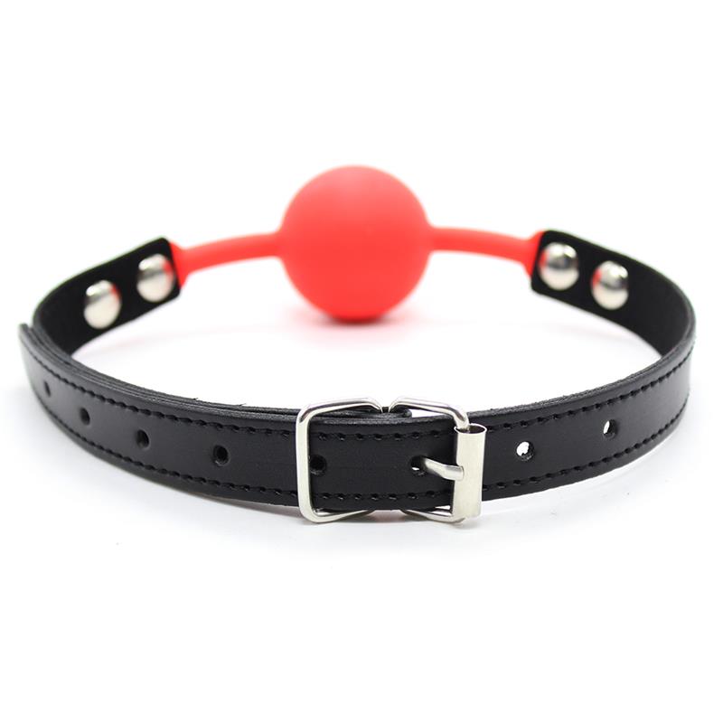 Silicone Ball Gag 4 cm Black/Red – Image 3