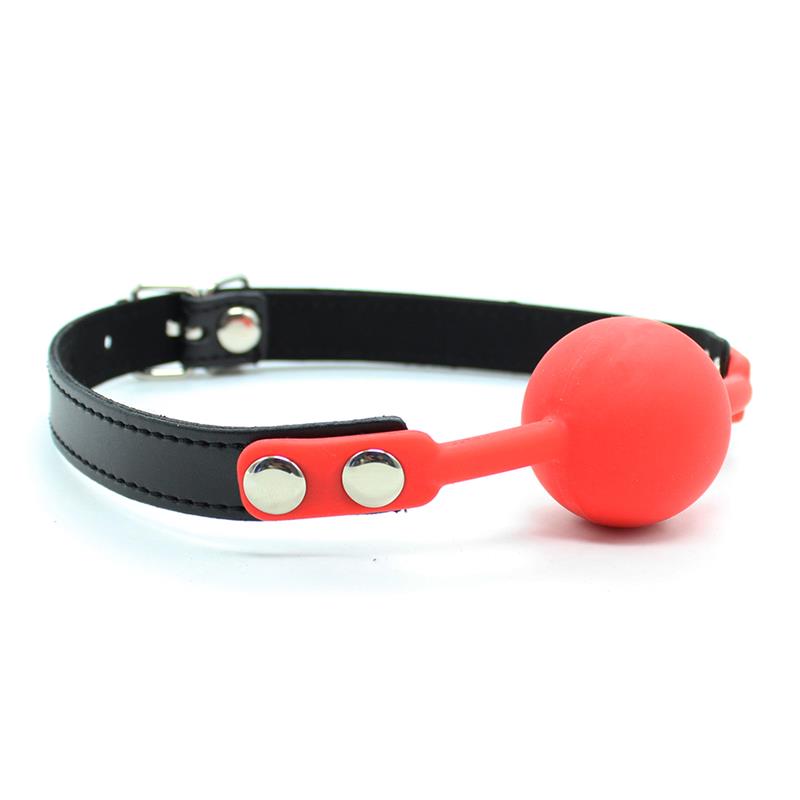 Silicone Ball Gag 4 cm Black/Red – Image 4