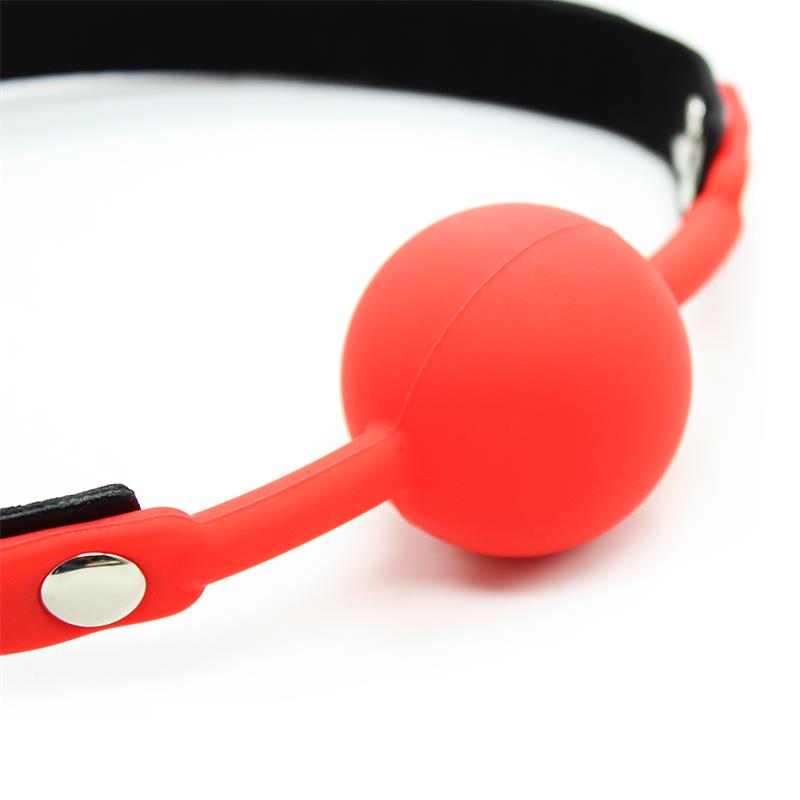 Silicone Ball Gag 4 cm Black/Red – Image 5
