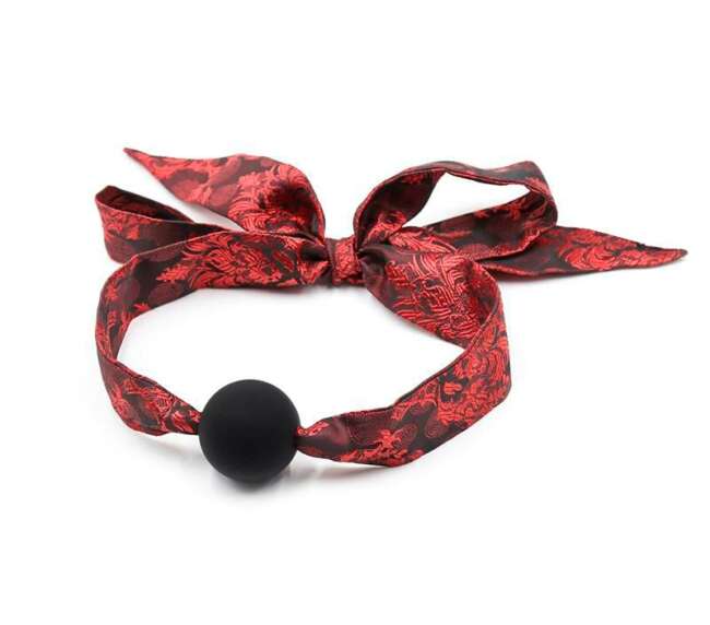 Silicone Ball Gag Red/Black