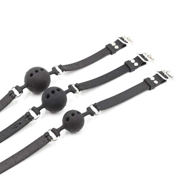 Silicone Breathable Ball Gags 4,5 cm Size M Black – Image 6