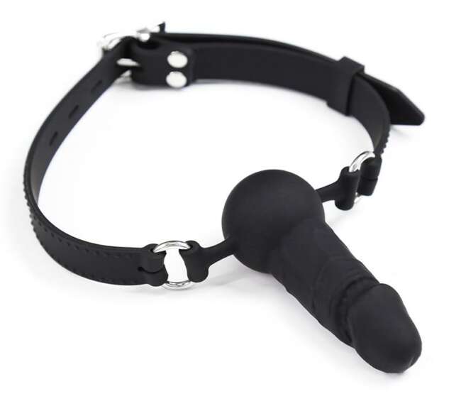 Silicone Dildo Gag Ball Adjustable 36-52 cm