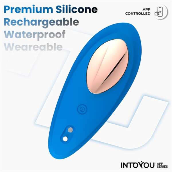 Silicone Panty Vibrator with App Blue – Image 5