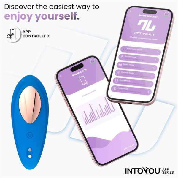 Silicone Panty Vibrator with App Blue – Image 7