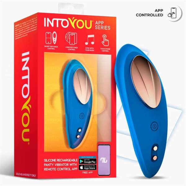 Silicone Panty Vibrator with App Blue – Image 10