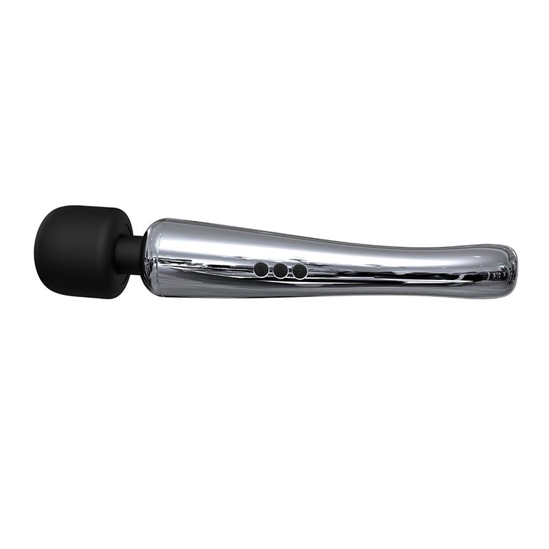 Silvery High-Tech Wand Super Powerful Wireless USB Chrome Silicone – Image 7