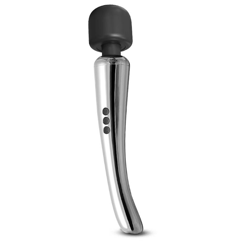 Silvery High-Tech Wand Super Powerful Wireless USB Chrome Silicone – Image 8