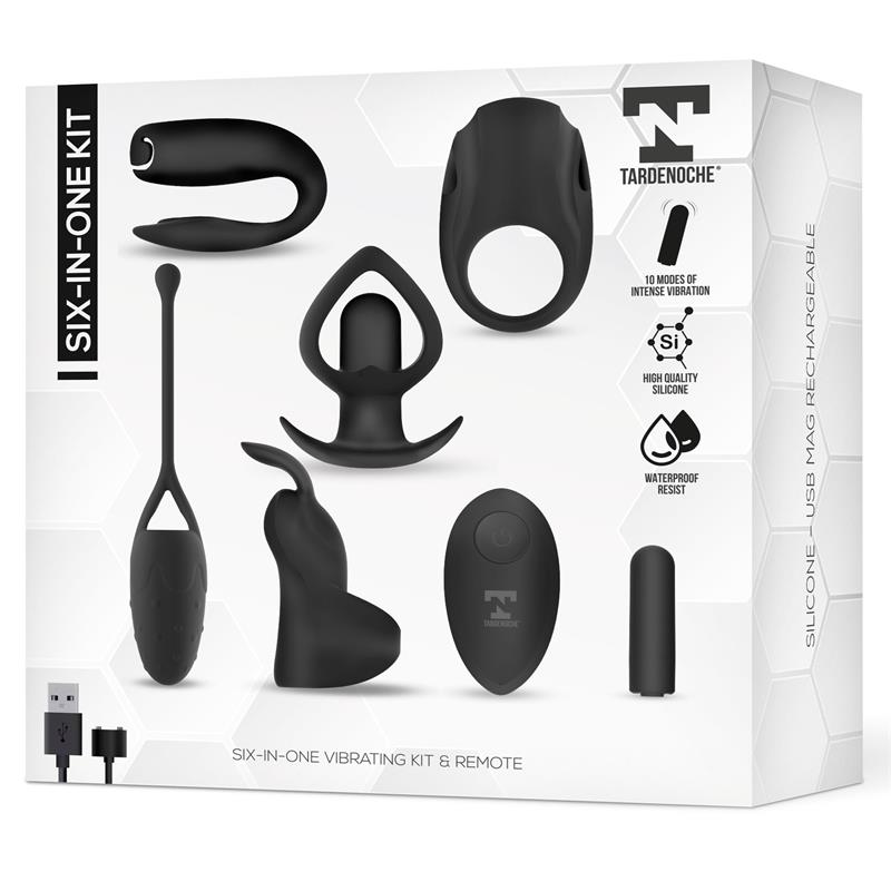 Six-In-One Vibrating Bullet and 6 Silicone Accessories Kit – Image 6
