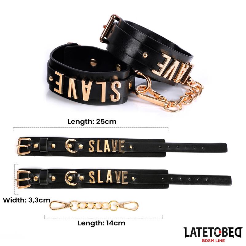 SLAVE Ankle cuff with Golden Chain – Image 10