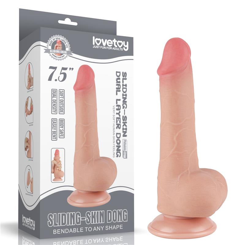Sliding Skin Dual Layer Dildo 7.5 – Image 6