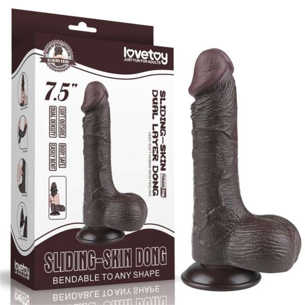 Sliding Skin Dual Layer Dildo 7.5 – Image 11