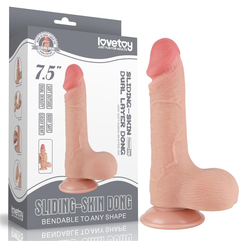 Sliding Skin Dual Layer Dildo 7.5 – Image 12