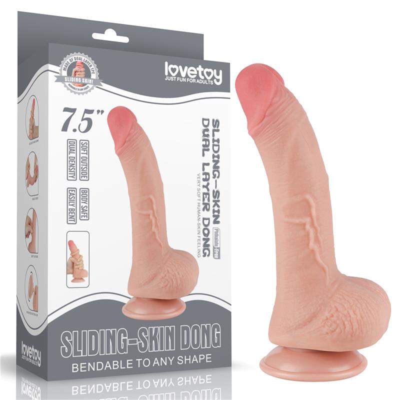 Sliding Skin Dual Layer Dildo 7.5 – Image 14