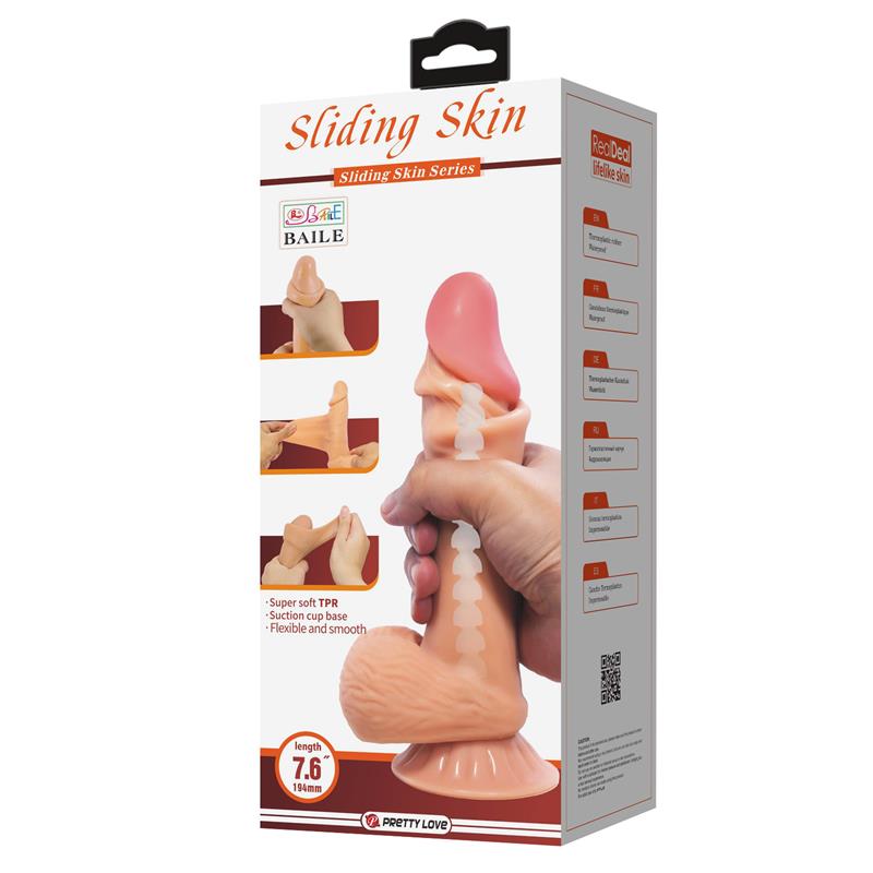Sliding Skin Realistic Dildo 19.4 cm – Image 5