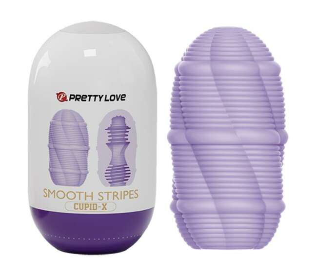 Smooth Stripes Cupid-X Masturbator Egg