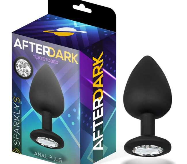 Sparkly Butt Plug Silicone Size S 7.5 cm x 2.6 cm