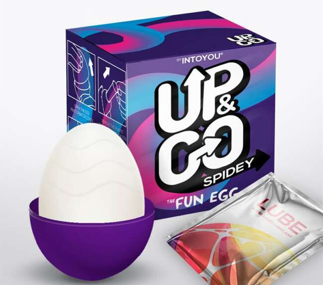 Spidey Masturbator Egg Elastic Purple