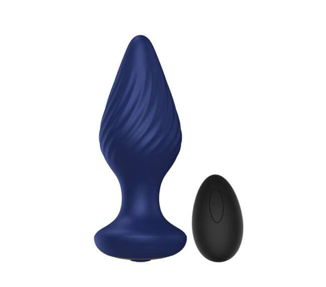 Spiral Butt Plug with Vibration and Remote
