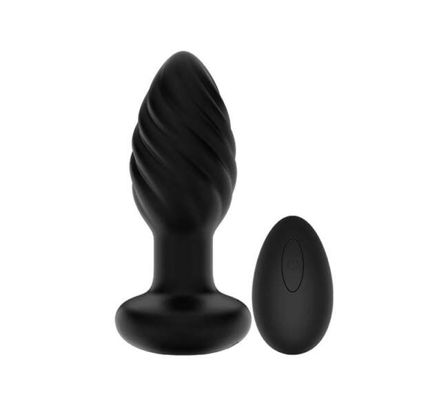 Spiral Mellow Butt Plug with Vibration and Remote