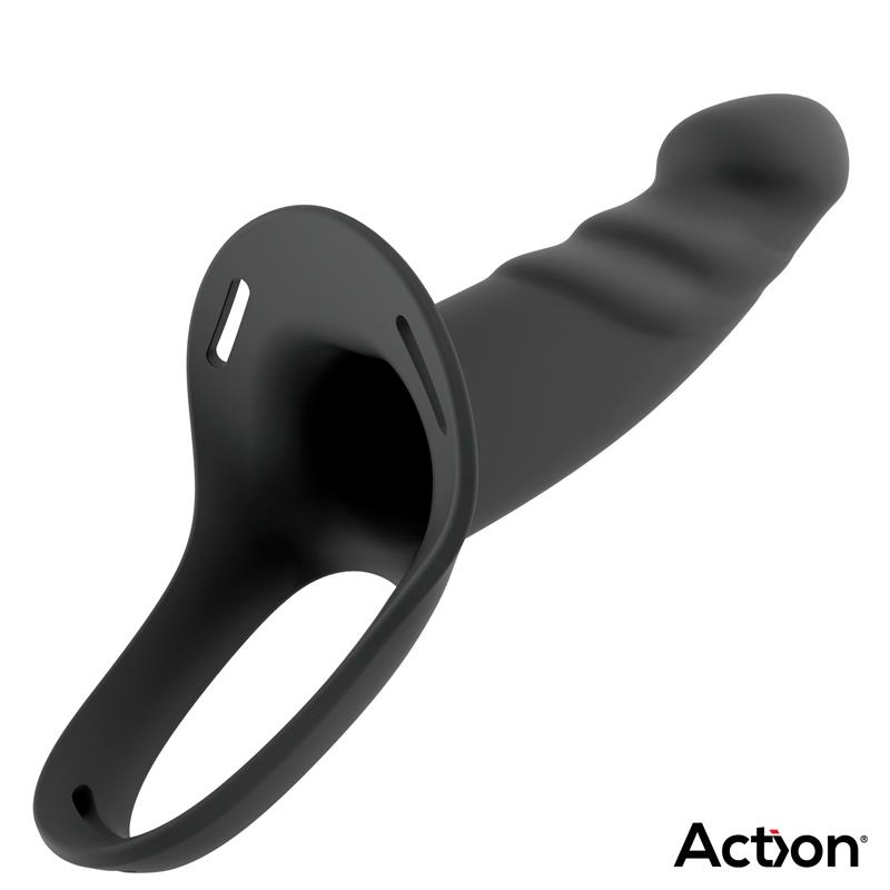Strap-On with Hollow Dildo Premium Silicone Size S Black – Image 12
