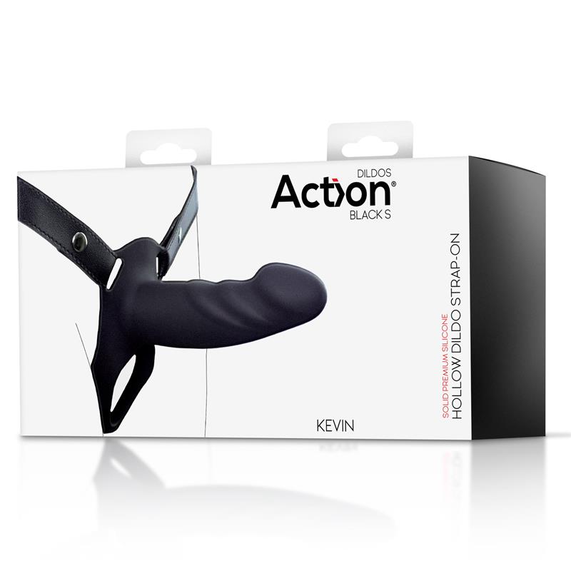 Strap-On with Hollow Dildo Premium Silicone Size S Black – Image 6