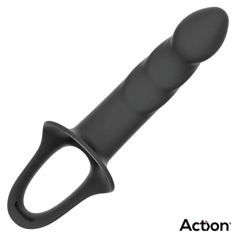 Strap-On with Hollow Dildo Premium Silicone Size S Black – Image 9