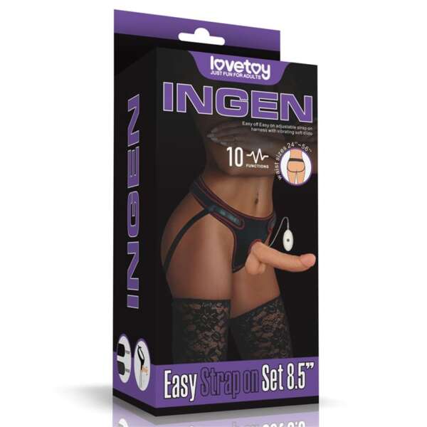 Strap-on with Vibrating Dildo and Remote Control 8.5 – Image 4