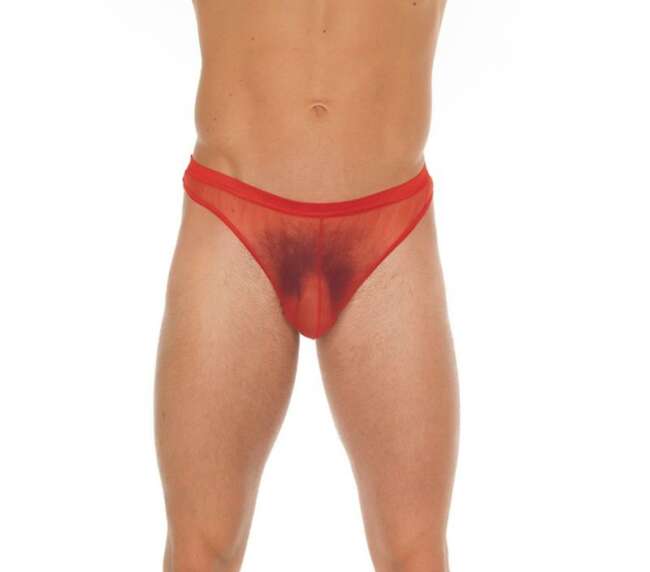 String Fishnet Red One Size