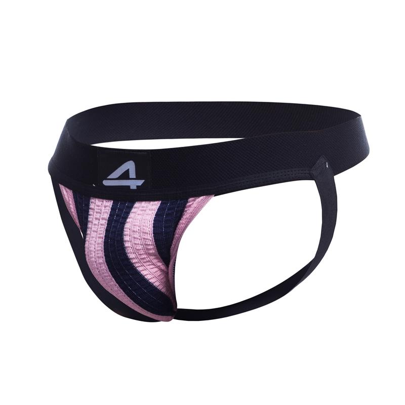 Stripe-Pink Jockstrap Pink and Black – Image 6