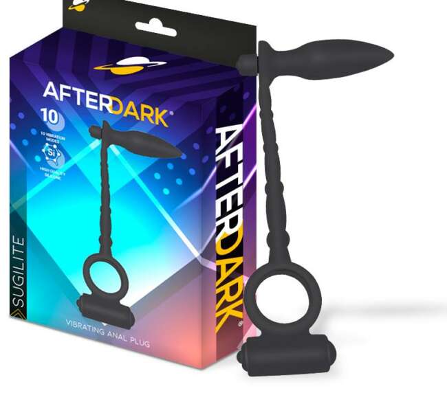 Sugilite Vibrating Anal Plug with Penis Ring with vibration
