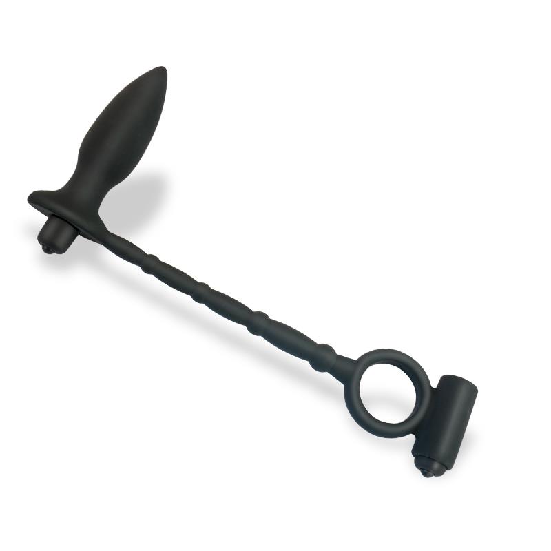 Sugilite Vibrating Anal Plug with Penis Ring with vibration - Image 3