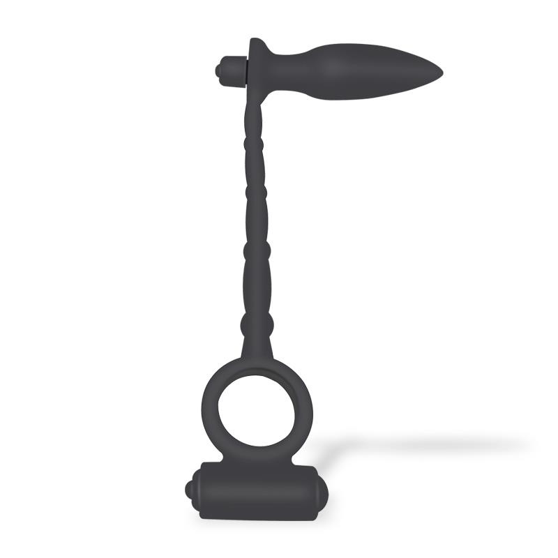 Sugilite Vibrating Anal Plug with Penis Ring with vibration - Image 4