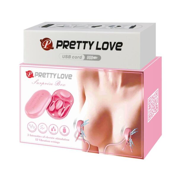 Surprise Box Vibrating Egg and Electric Shock Nipple Clamps Pink – Image 4