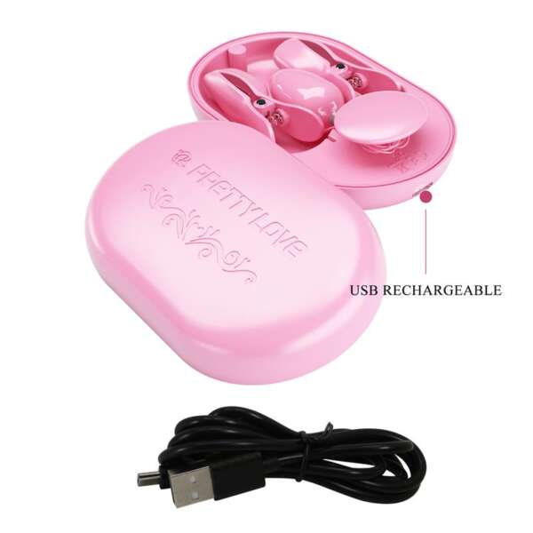 Surprise Box Vibrating Egg and Electric Shock Nipple Clamps Pink – Image 5
