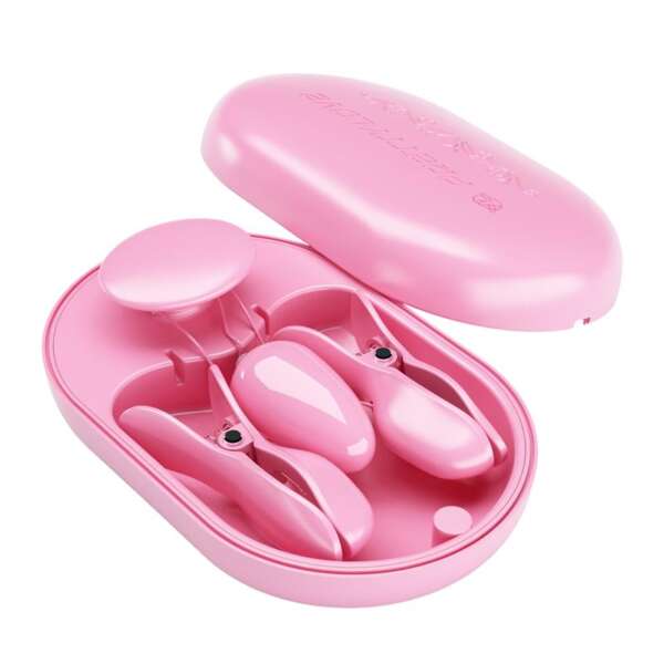 Surprise Box Vibrating Egg and Electric Shock Nipple Clamps Pink – Image 7