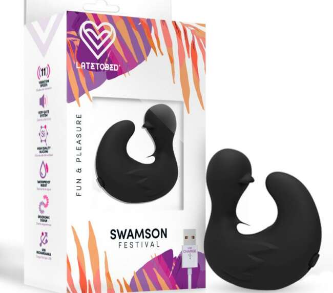 Swamson Stimulator Duckling Thimble USB Silicone Black