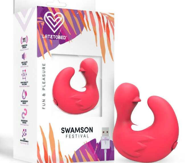 Swamson Stimulator Duckling Thimble USB Silicone Rose