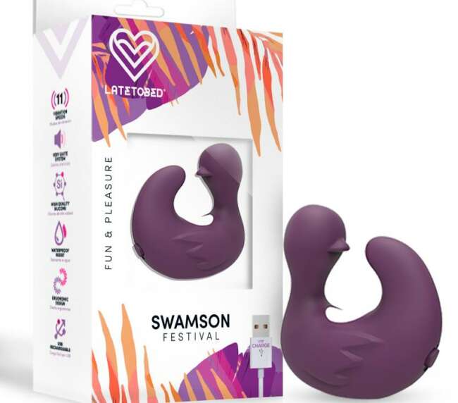 Swamson Stimulator Duckling Thimble USB Silicone Violet