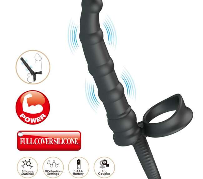 Tatum Cock Ring con Plug Vibrador Plug
