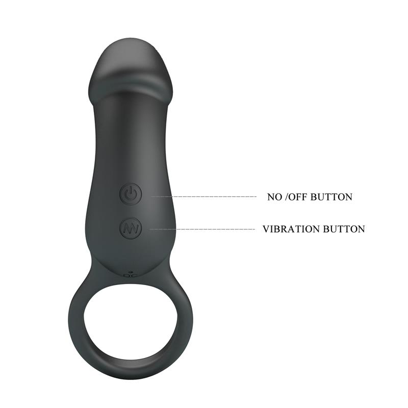 Trae Vibrating Cock Ring USB  Black – Image 6