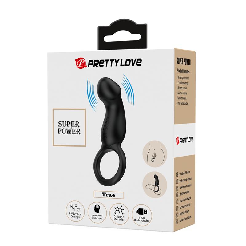 Trae Vibrating Cock Ring USB  Black – Image 10