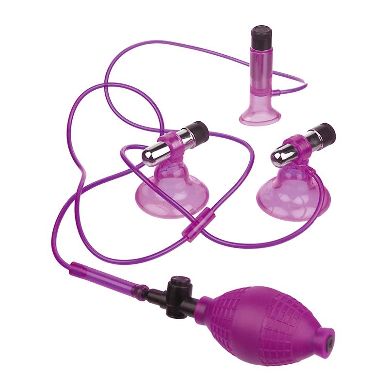 Triple Suckers Niples and Vagina with Vibration